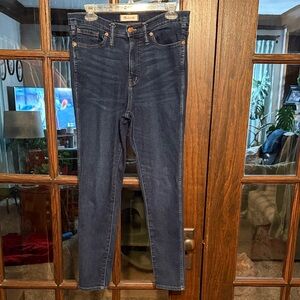 Madewell 10 High-Rise‎ Skinny Jeans Women 29 Dark Indigo Blue Denim Slim Fit